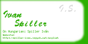ivan spiller business card