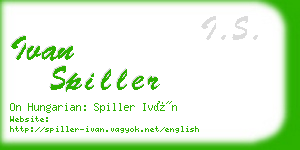 ivan spiller business card